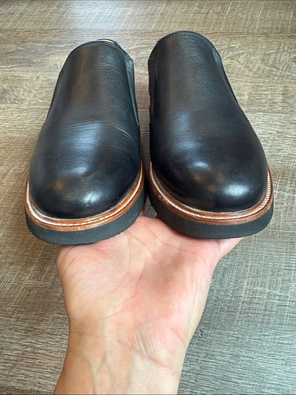 Samuel Hubbard Frequent Traveler Slip-On Leather Shoes Men's 8.5 Black Casual
